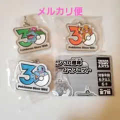 ポケモン　30周年　メタルチャームマスコット　めじるしアクセサリー　ゼニガメ　等
