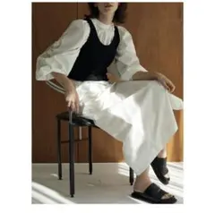 anuke Embroidery Dress 36 ホワイト ワンピース