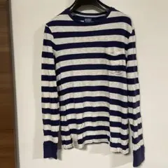 R.L.P.C. ネイビーとホワイトストライプ長袖カットソー