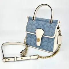 1182 COACH Willis 18 LTD Denim 2Way Bagのサムネイル