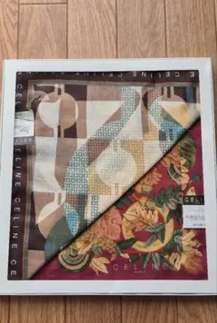 【新品未使用】CELINE　シルク混紡　ハンカチ　2枚セット