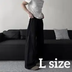 《新品》ワイドスエットパンツ ワイドパンツ スエットパンツ 変形 ブラック 黒