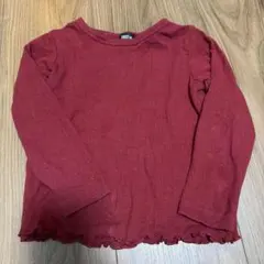 オーガニックコットン 赤 Tシャツ 90