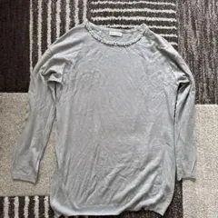 earth music&ecology グレー 薄手長袖ニット