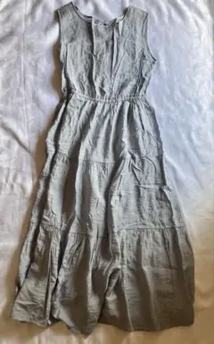 earth music&ecology ノースリーブロングワンピース グレー