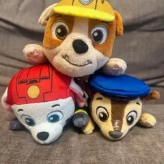 パウパトロール　パウパト　寝そべり　ぬいぐるみ　マーシャル　チェイス　ラブル