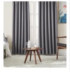 AIFY 完全遮光カーテン 4枚セットグレー　幅100cm×110cm