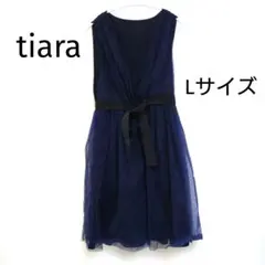 TIARA ノースリーブ ワンピース L ウエストリボン バックオープンのサムネイル