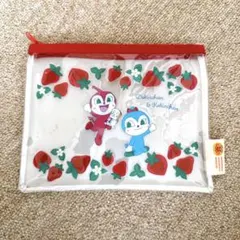 【新品】ドキンちゃん コキンちゃん いちごシリーズ クリアポーチ Lサイズ