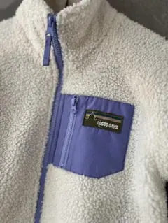 キッズ　LOGOS DAYS フリースジャケット ホワイト/ラベンダー　130