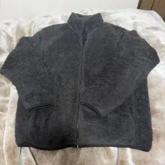 ファーリーフリースフルジップジャケット　ダークグレイ