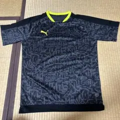 PUMA グラフィックプリントシャツ Mサイズ ブラック/イエロー