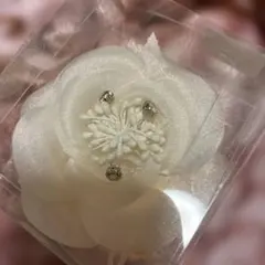 n*☆様 白　コサージュ　入学　卒業