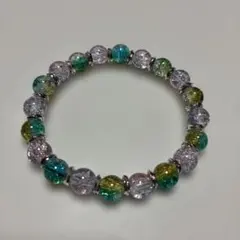 多色ガラスビーズブレスレット