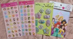 ディズニー プリンセスシール ティンカーベルシール シール帳 4点セット
