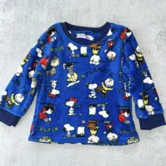 PEANUTS スヌーピー柄 ふわふわ フリース パジャマ 110