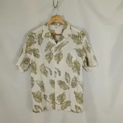 UNIQLO　半袖シャツ　オープンカラー　ボタニカル　M　B3626