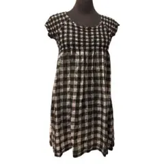 me ISSEY MIYAKE レディース チュニック チェック ブラックのサムネイル