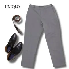 ユニクロ　イージーパンツ　テーパード　ライトグレー　L　スラックス　UNIQLO