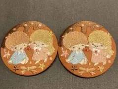サンリオキャラクターズ刺繍缶バッジ　キキララ　2点