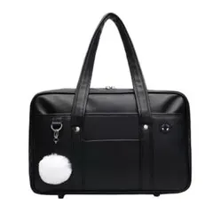 【新品】スクールバック❤︎キーホルダー付き❤︎ ブラック　学生　通学　大容量