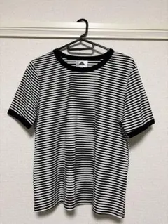 ストライプ 半袖Tシャツ 白黒