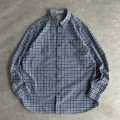 エルエルビーン オックスフォード チェック ネコ目ボタン マチ付き