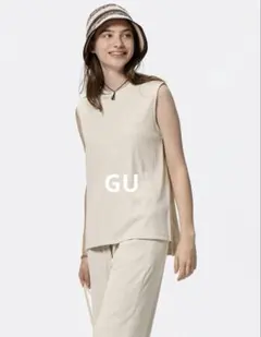 GU リブスリットチュニック　リブプルオンパンツ セット