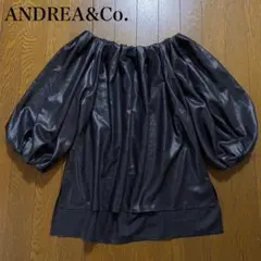 新品】ANDREA&Co. 2way オフショルダー ギャザーブラウス 黒 2 - メルカリ