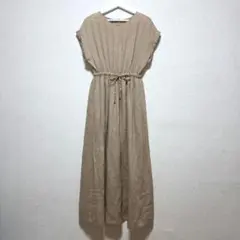 美品 23区 フィブリルツイル ギャザー ワンピース 前後着用 2023SS