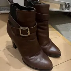 DIANA ダイアナ ブラウン レザー ショート ブーツ ブーティ