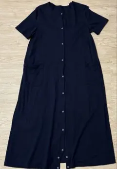 ベルメゾン　マタニティ　パジャマ　ワンピース　2wayネイビー