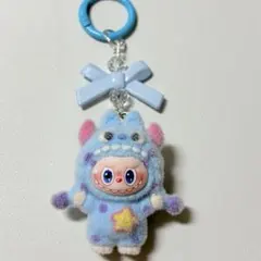 ラブブ　キーホルダー　怪獣　水色　labubu