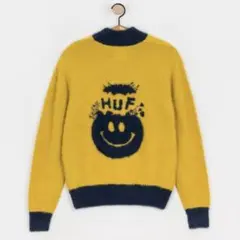 定価16500円 【美品】HUF ハイネックニット　イエロー✕ブルー　サイズM