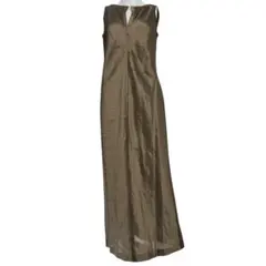 最高峰白タグ　マックスマーラ　マキシ丈ノースリーブワンピース　ドレス　リネン