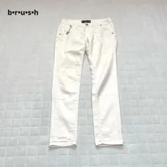 【b・r・u・s・h ブラッシュ】デニムパンツ　ジーンズ　ストーン　ホワイト　白のサムネイル