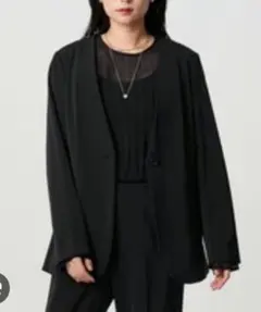 新品未使用 マルゥ ツイルノーカラージャケットSのサムネイル