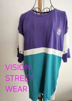 VISION STREET WEAR カラーブロックTシャツ Lサイズ