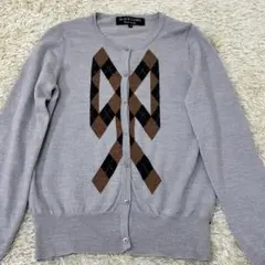 Paul Smith Black Label アーガイル　リボン　カーディガン