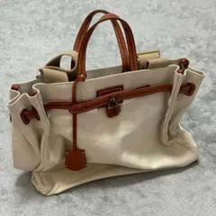 genten ピアンタ 2WAY リュック ハンドバッグ キャンバス CC65のサムネイル