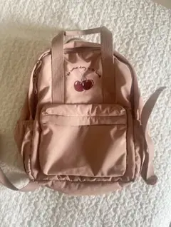 KongesSloejd【コンゲススロイド】 チェリー刺繍ピンクリュック