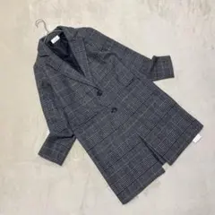 OA2140【エゴイスト】チェスターコート【F】タグ付き未使用 チェック グレー