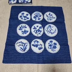 花柄座布団カバー5枚セット 58cm×54cm角