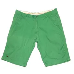 w93㎝ tommy メンズ　ハーフパンツ　緑　アメリカ古着　サーファー　レゲエのサムネイル