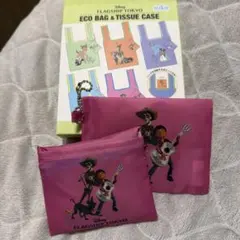 ディズニーフラッグシップで販売された「エコバッグ＆ティッシュケース」です。