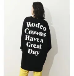 Rodeo Crowns オーバーサイズ長袖スウェット ブラック　美品　春　薄手