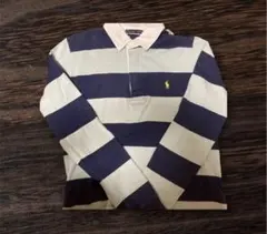 90s Ralph Lauren ボーダー ラガーシャツ レディースMコットン