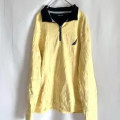訳あり‼️NAUTICA ジッパー付きトレーナー Mイエロー