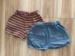 マーキーズ p.premier ショートパンツ　ボーダー　デニム