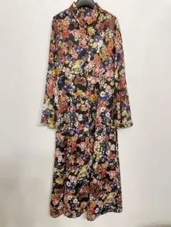 FRAY I.D フレイアイディー花柄ロングシャツワンピース